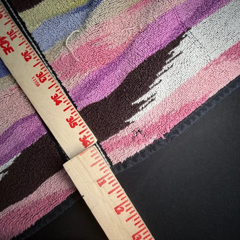Missoni Home Bath Towel 37x54 Multicolor Yari Ikat Zigzag Cotton Design Italy‎